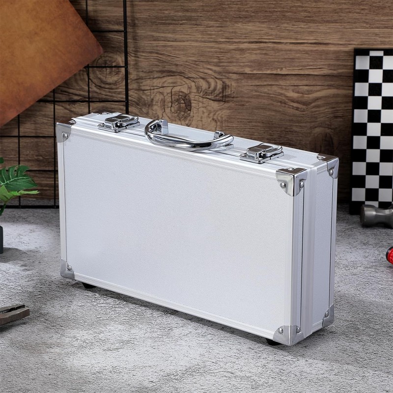 Aluminum Alloy Toolbox Small Makeup Case Portable Medicine Storage Tools Cont... gallery