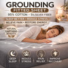 Grounding Earthing Fitted Sheet Twin 5% Silver Fiber Bed Sheet White gallery