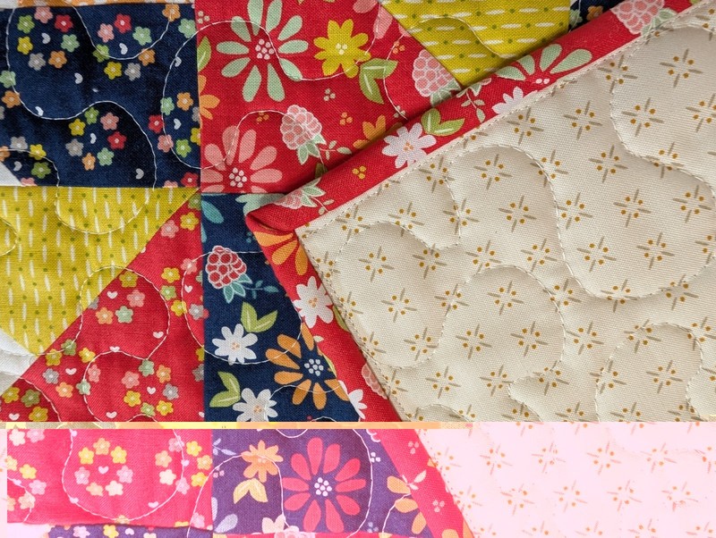 Handmade Quilted Patchwork Table Runner 14 1/2 x 39 1/2" Cheerful Summer Colors gallery