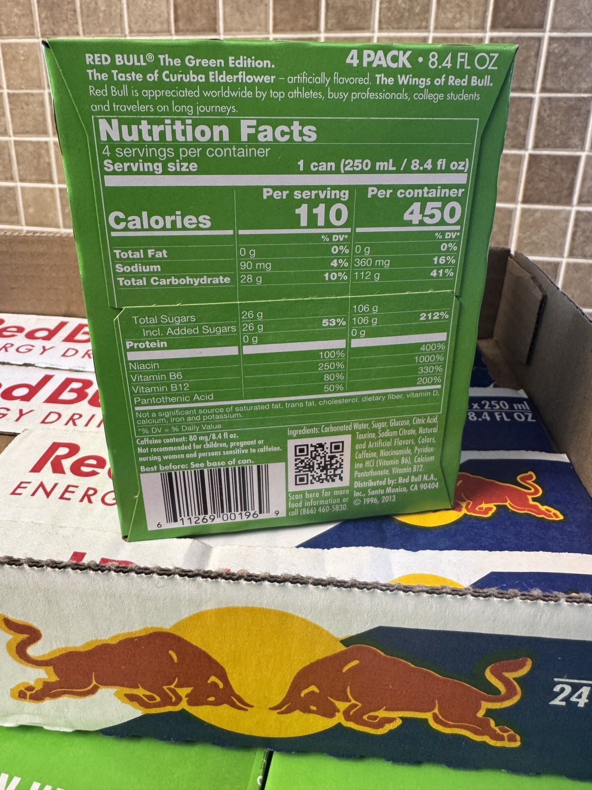 4 Pack Red Bull Green Edition Curuba Elderflower 250ml 8.4oz Expires 10/7/2026 gallery