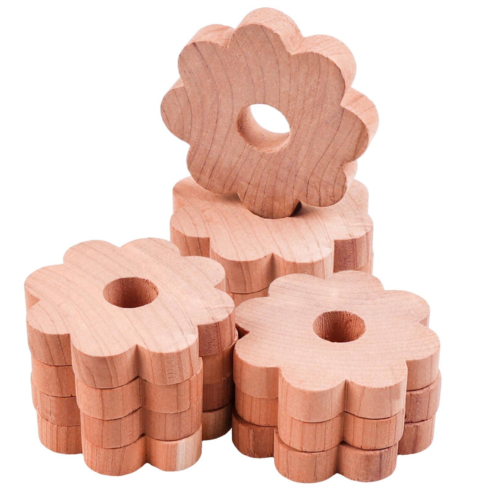 12 Pcs Cedar Blocks for Clothes Storage Flower Chips Closets Wood gallery