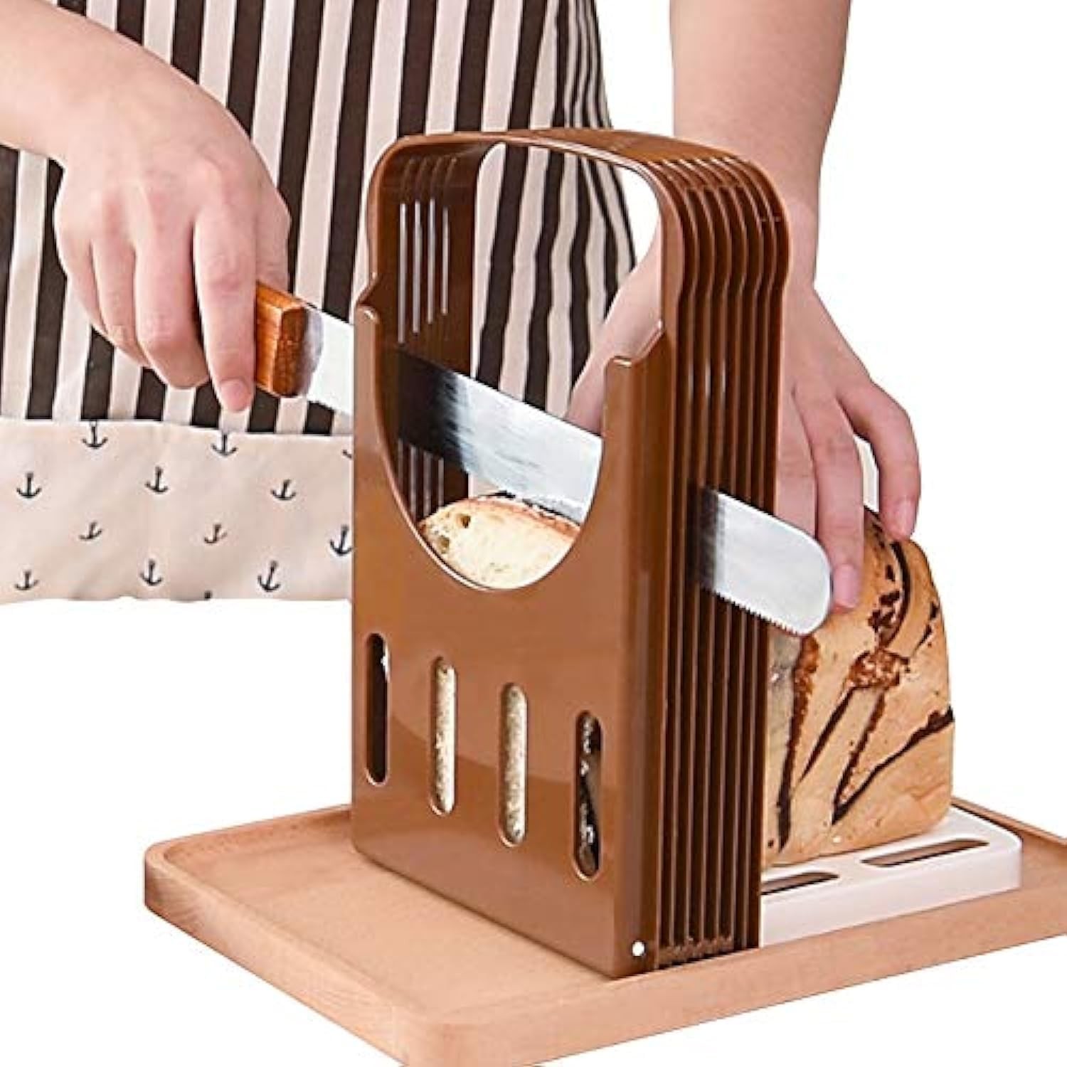 Foldable Compact Bread Slicing Guide - Bake Slicer Cutter for Homemade Bread gallery