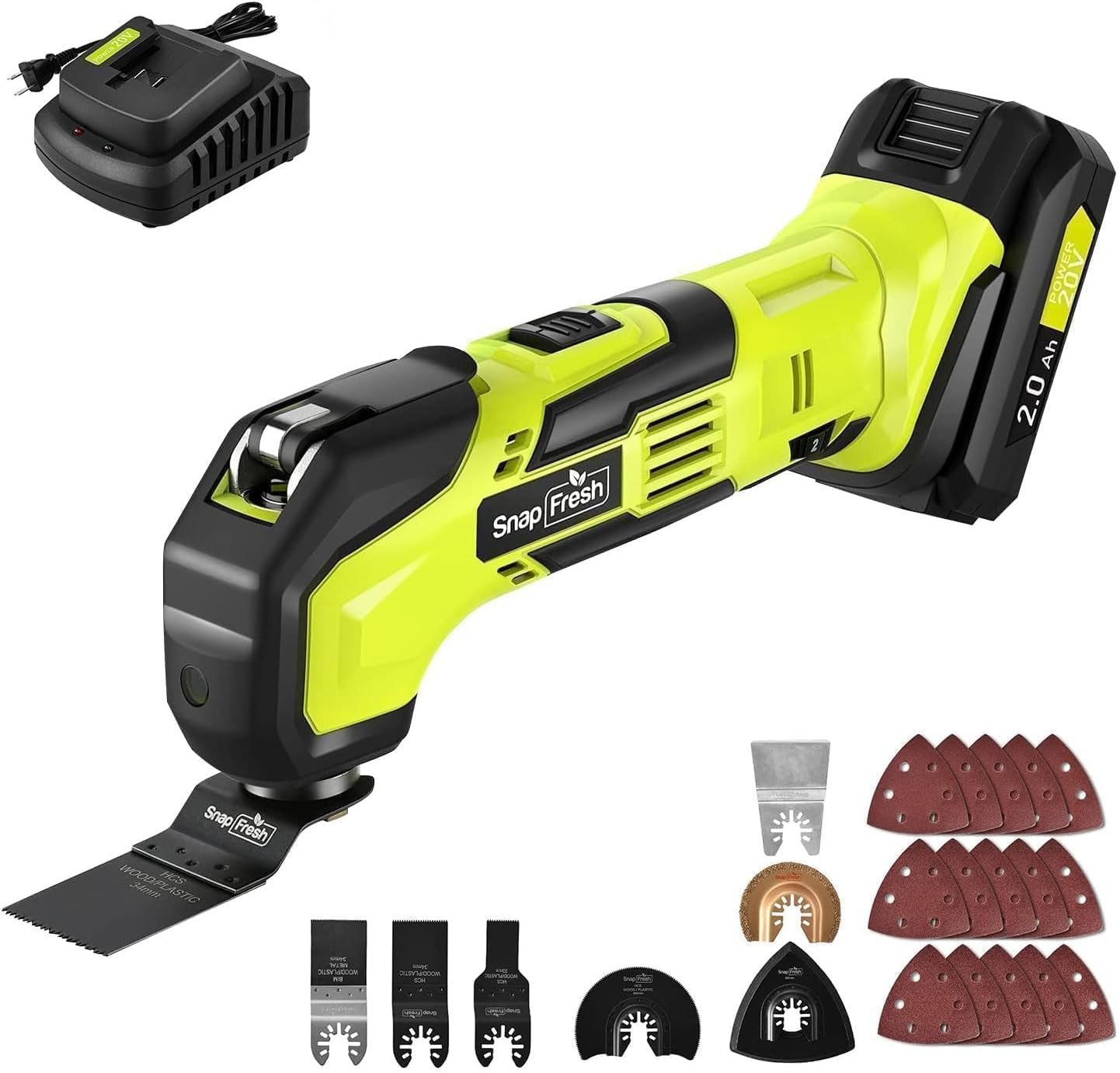 Oscillating Multi Tool Cordless, 20V DIY Tool Kit, 6 Speed, 3.2°Oscillation Angl gallery