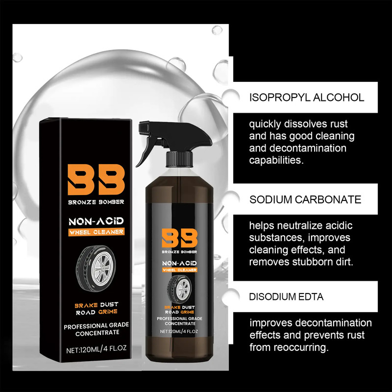 Automotive Rust Remover Spray 120ML – Fast-Acting Iron & Rust Cleaner for Wheels gallery