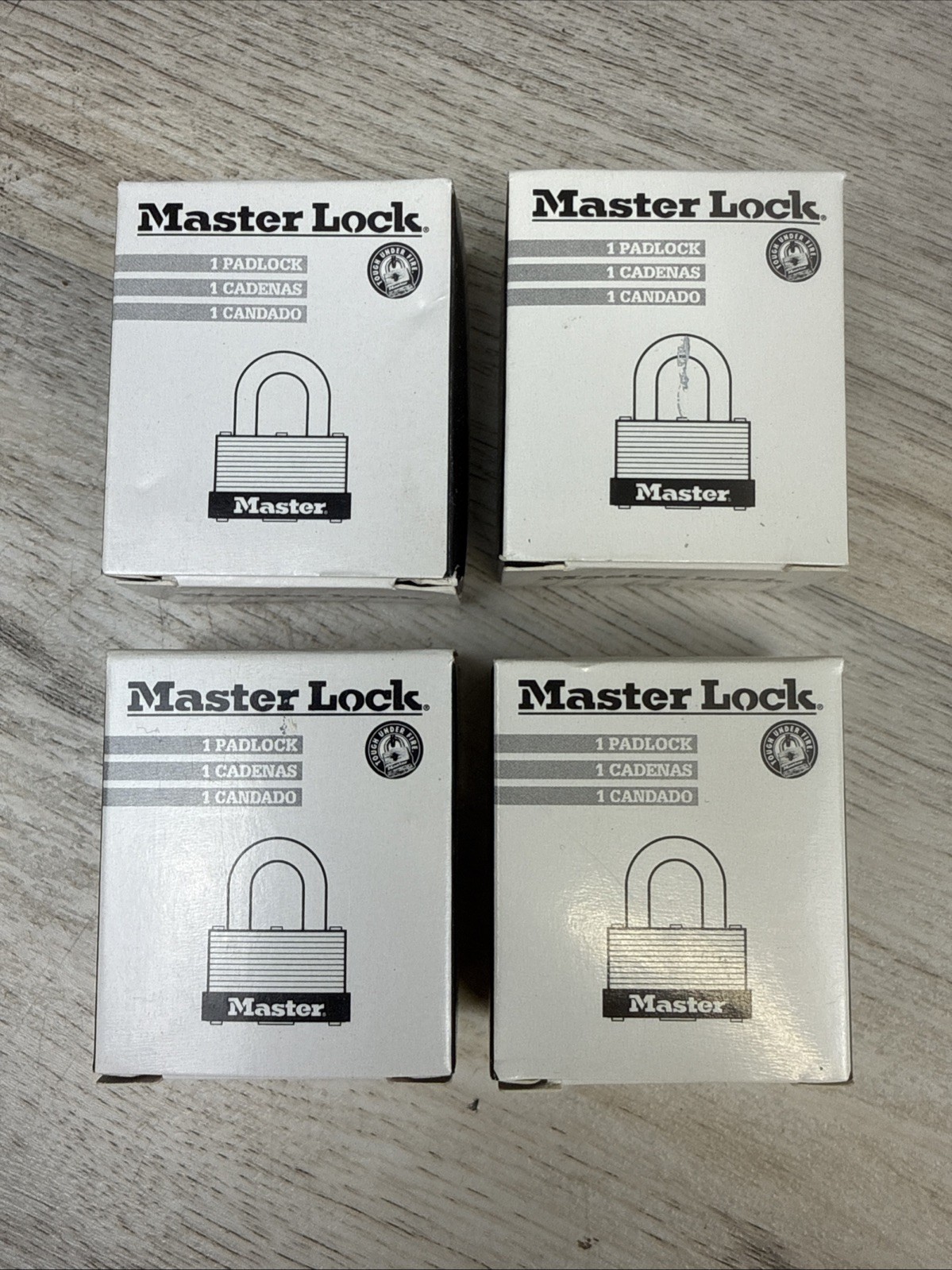 NEW 4-Pack Master Lock 1-1/2 in. Warded Padlock Body KAA Keyed Alike Set Of 4 gallery