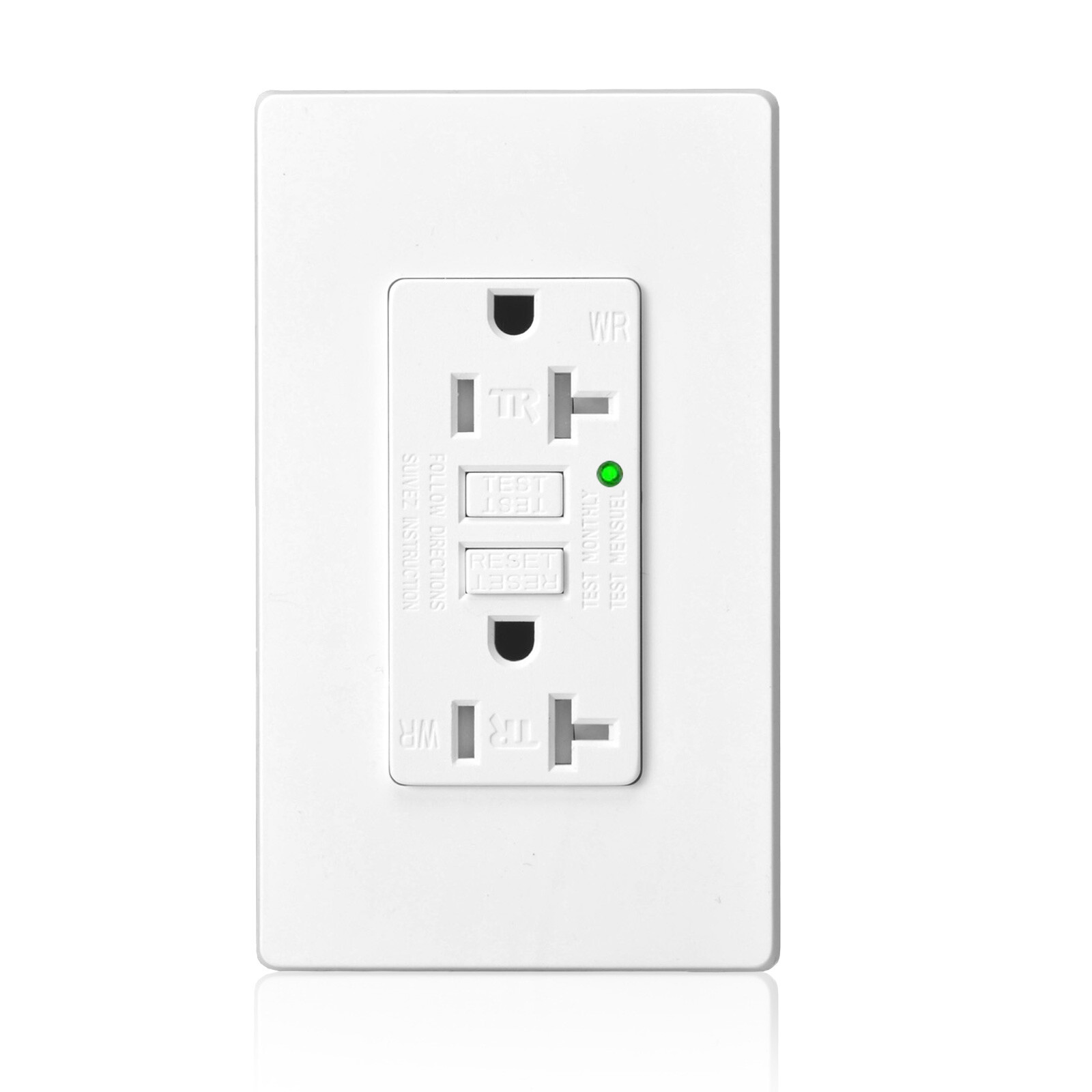 Self-Test GFCI Outlet 20 Amp Outdoor GFI Receptacle Commercial Residential Use gallery