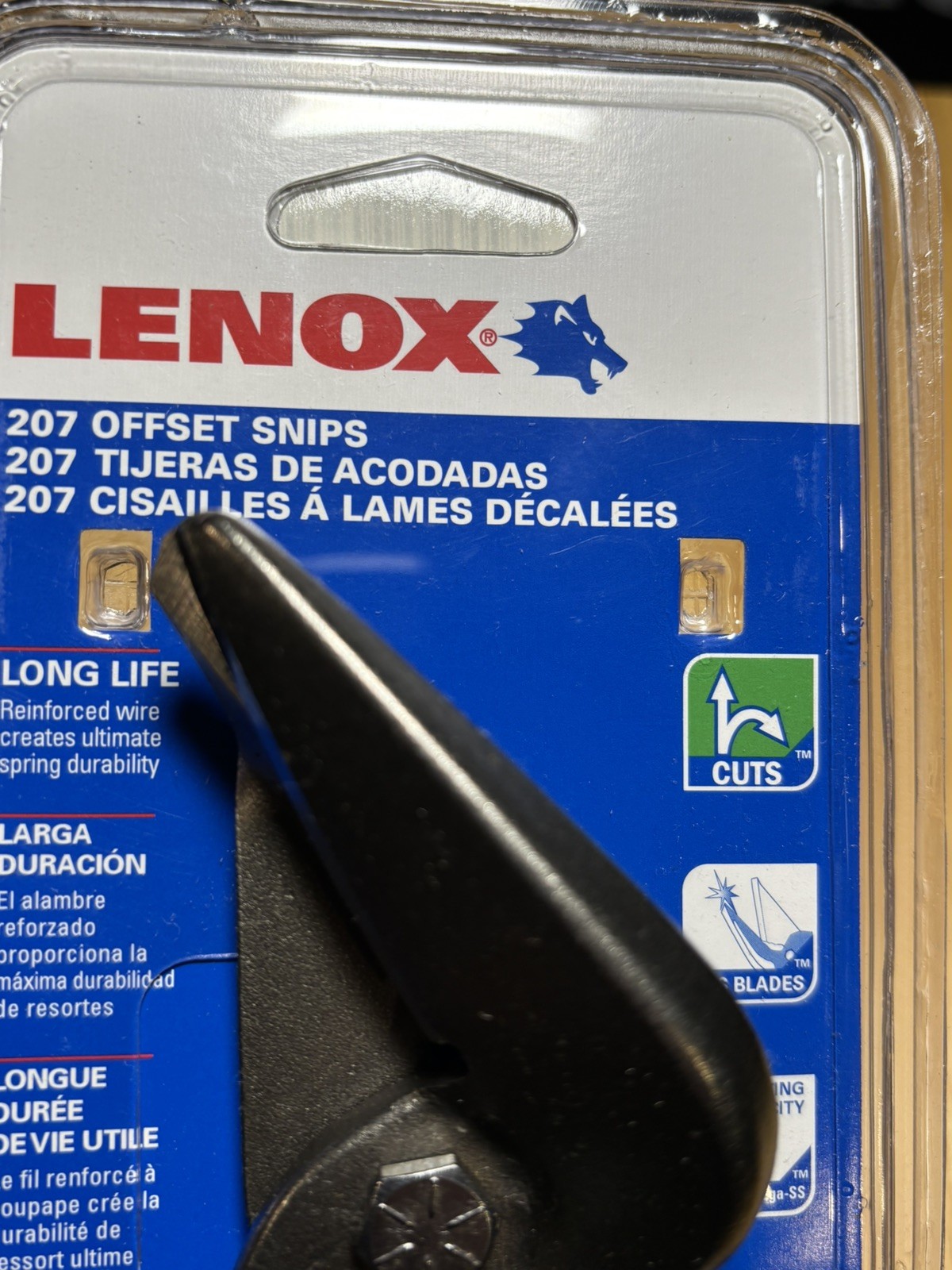 Lenox Offset Snip: Right, 9 1/2 In. Overall Length, Steel, HVAC 206 Offset Right gallery