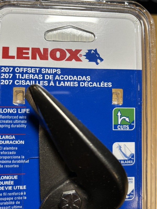 Lenox Offset Snip: Right, 9 1/2 In. Overall Length, Steel, HVAC 206 Offset Right gallery