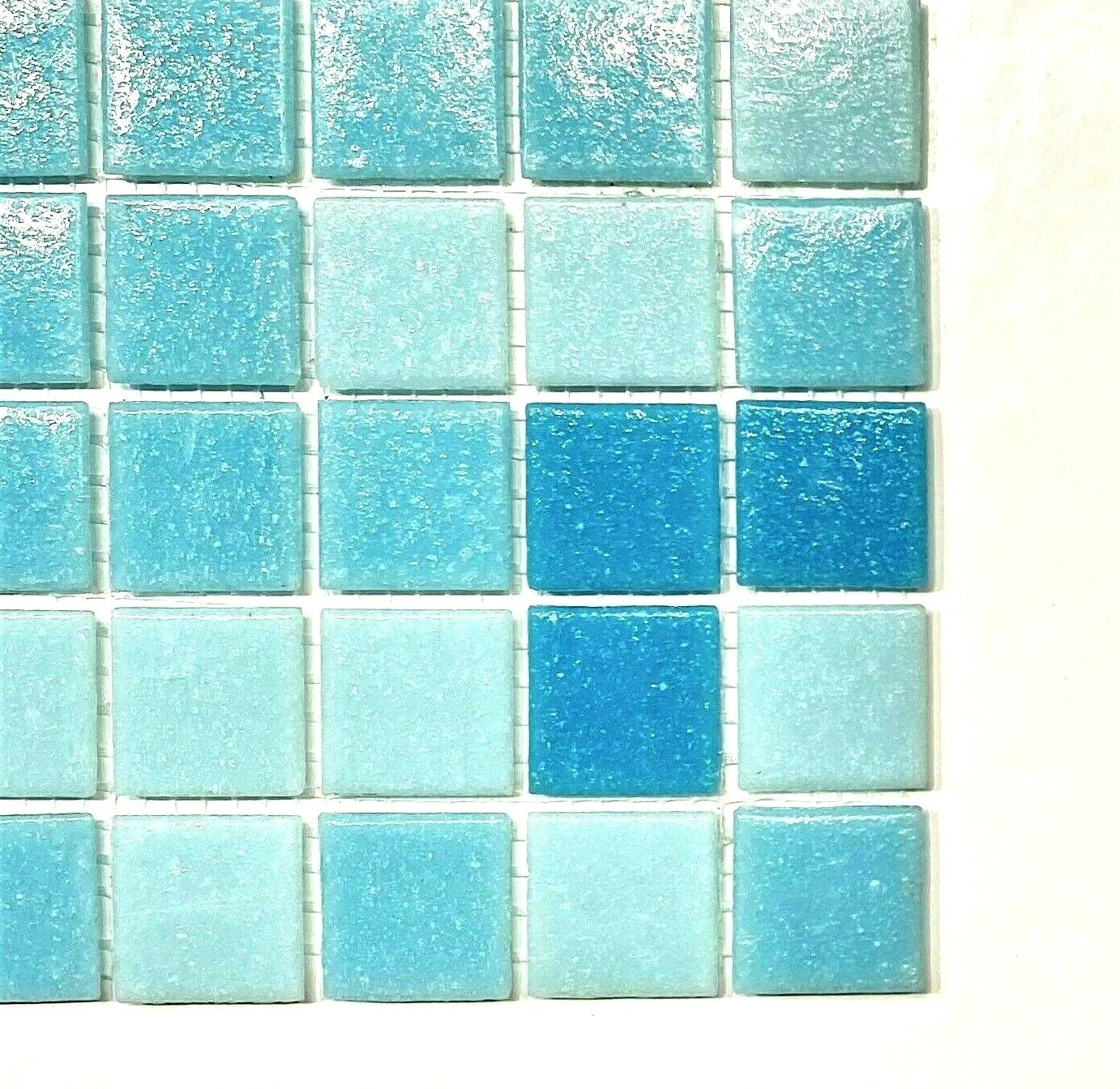 1x1 Pool Blue Spa Glass Mosaic Wall and Floor Tile Pool Backsplash gallery
