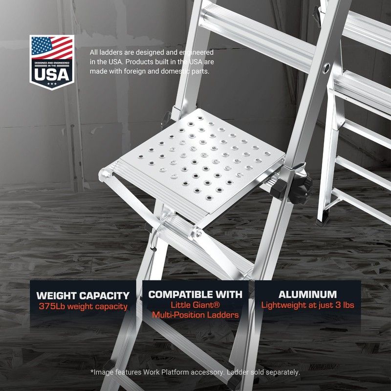 Work Platform Ladder Standing Tray HeavyDuty 375 Lbs Use Case gallery