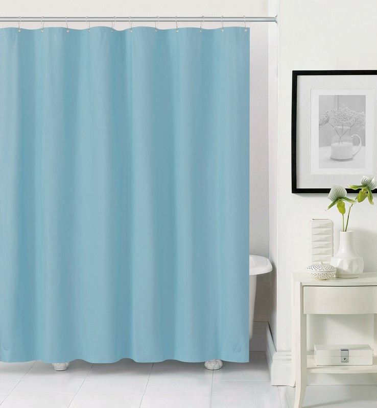 Anti Mold & Mildew Basic Lightweight PEVA Shower Curtain Liner - Assorted Colors gallery