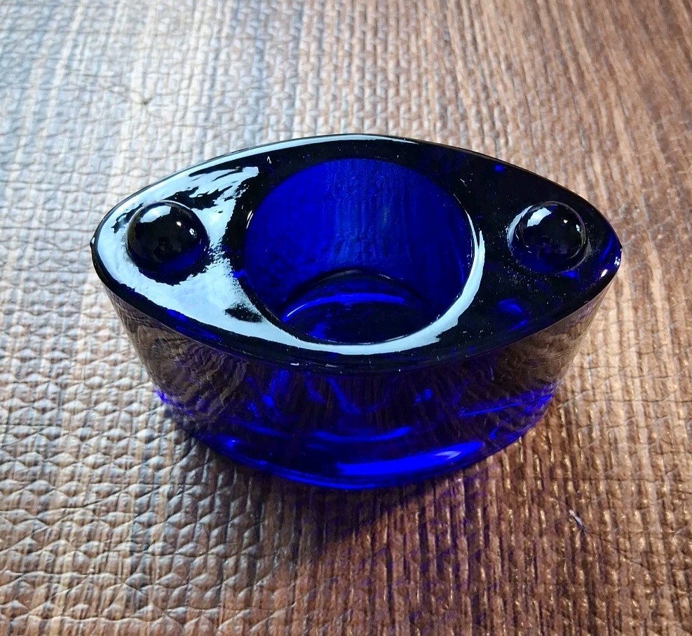 Cobalt Blue Glass Design Stackable Candle Holder gallery