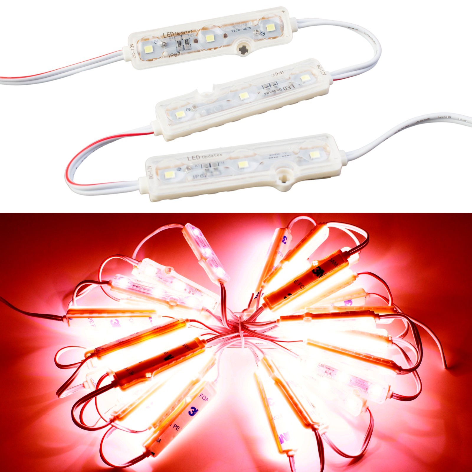 23ft Red Brightest Storefront window LED light Z2835 + UL LED driver power gallery