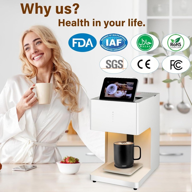 Wishilo Portable Auto Coffee Latte Art Machine 600DPI DIY Smart Food Printer gallery