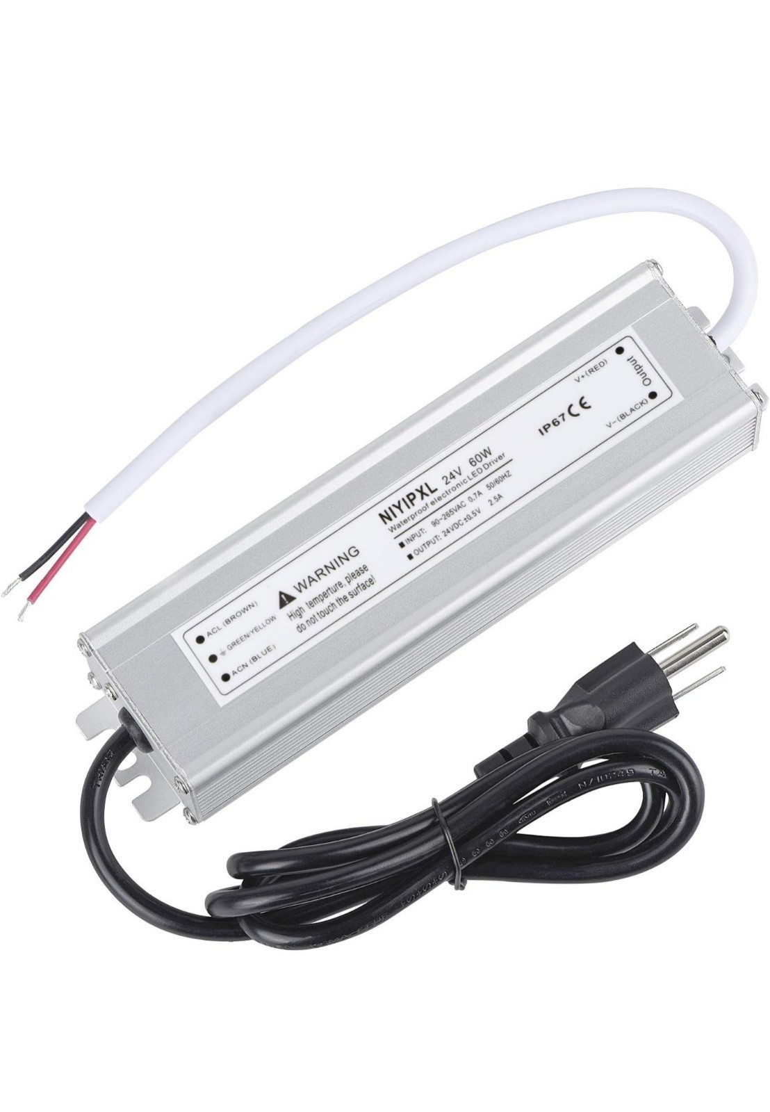 LED Driver 60 Watts 24V DC Low Voltage Transformer, Waterproof IP67 LED Power... gallery