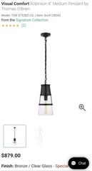 Visual Comfort Robinson 8″ Medium Pendant by Thomas O’BrienModel: TOB 5752BZ-CG