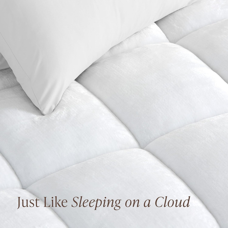 Twin Extra Long Microplush Mattress Topper - Pillow Top Reversible - Mattress Co gallery