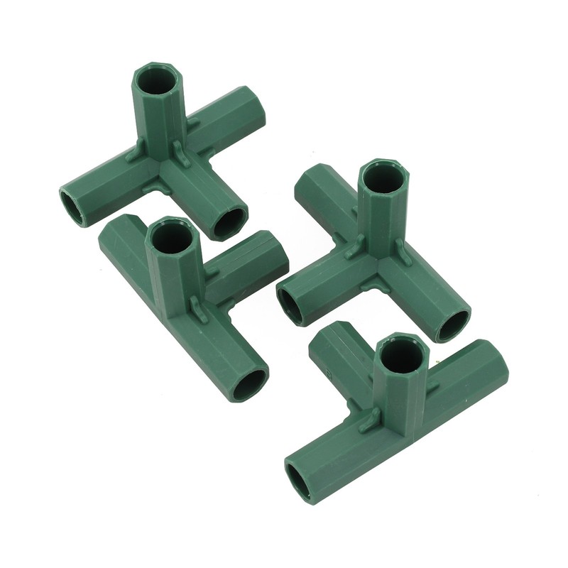 4pcs Plastic Structure Connectors Metal Pole Joiners Joints Greenhouse Frame Set gallery