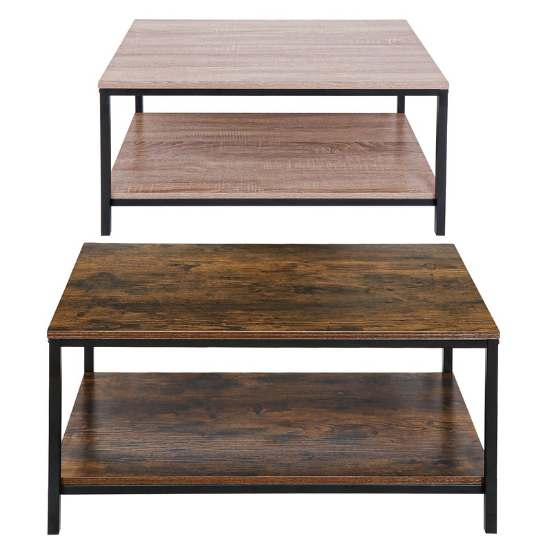 31" Coffee Table Rectangular Coffee Table w/Storage Shelf Natural/Wood Color gallery