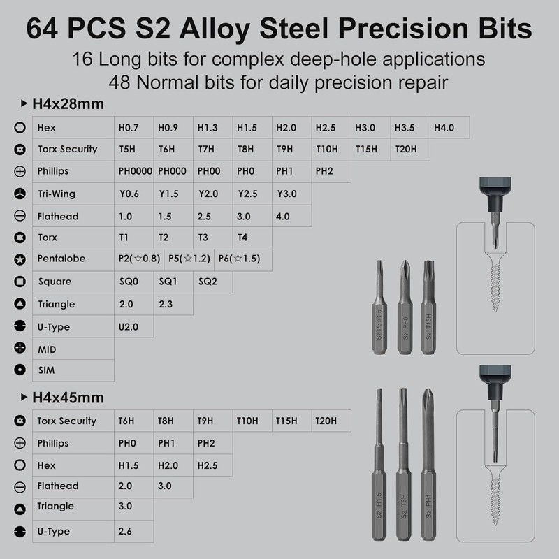 STREBITO Mini Electric Screwdriver Set, 70 in 1 Small Electric Screwdriver gallery