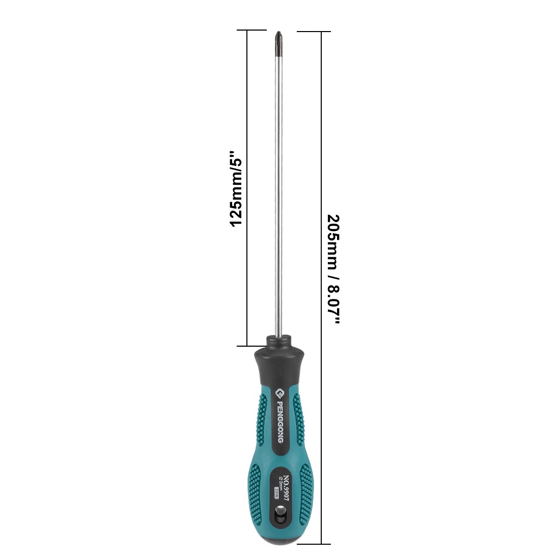 #0 Phillips Screwdriver 5 Inch Round Shaft Non Slip Comfortable Handle Green gallery