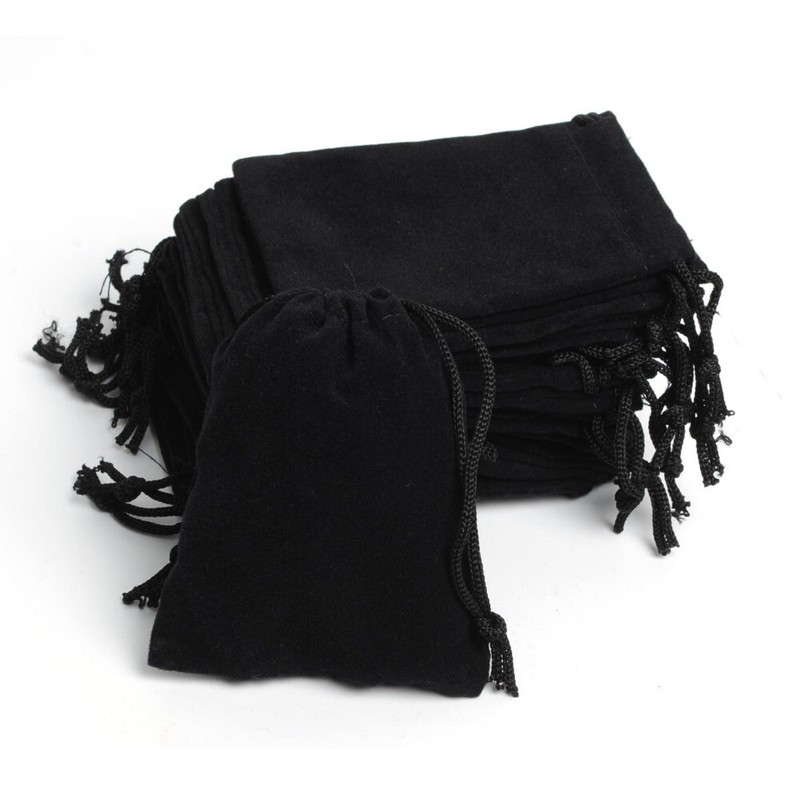 10-300pcs Velvet Drawstring Pouch Jewelry Baggie Ring Party Wedding Gift Bag Set gallery