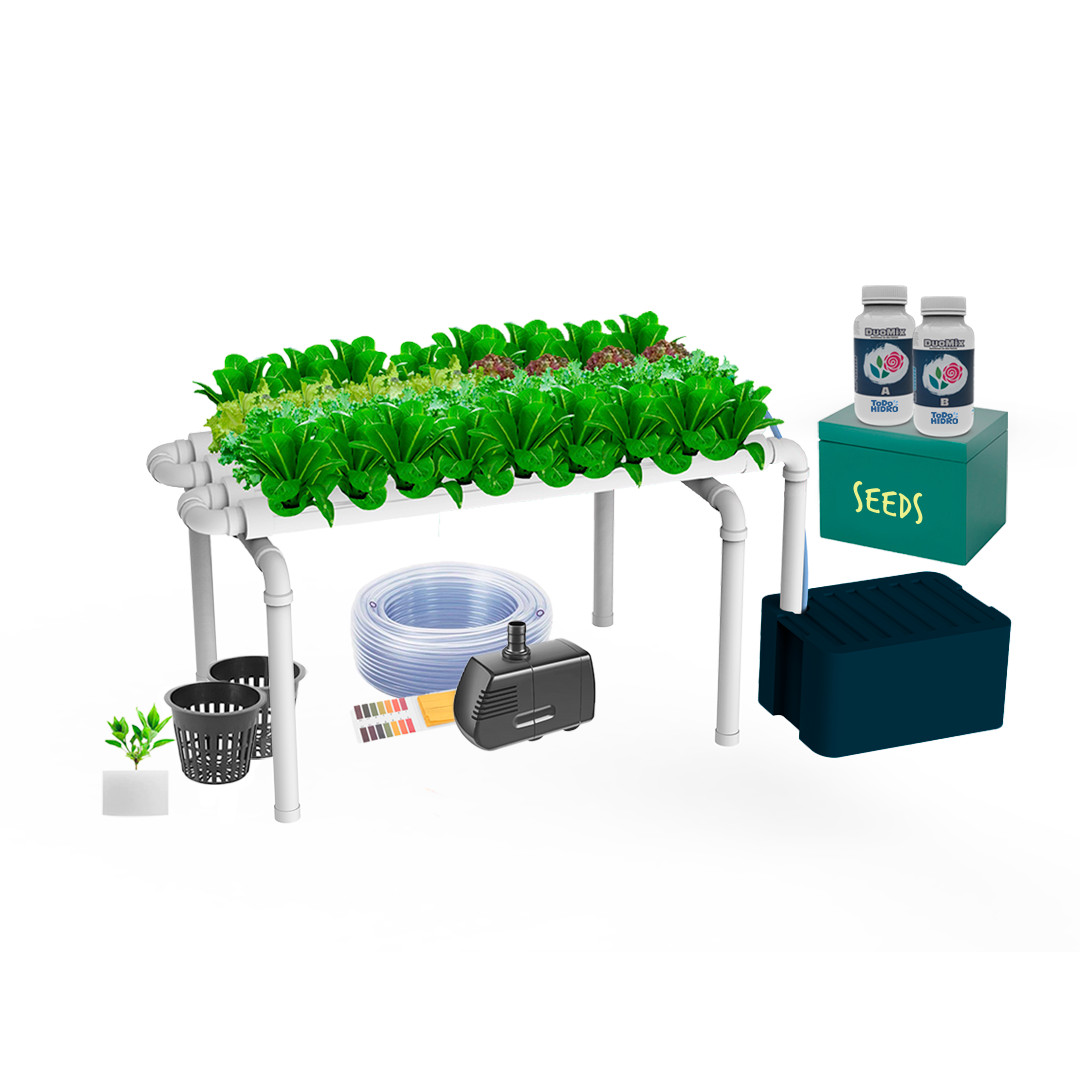 Hydroponic Kit N1 NFT System 32 Plants Complete Garden with Nutrient & Seeds gallery