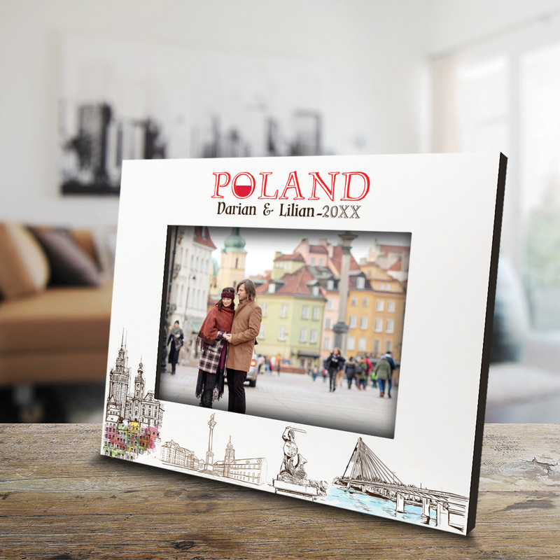 PERSONALIZE-Poland Theme Picture frame-Wedding, Honeymoon, Vacation, Adventure gallery