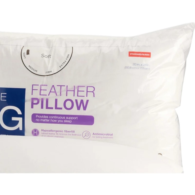 The Big One Feather Pillow – Standard/Queen Size - Soft - 20 x 28 inches gallery