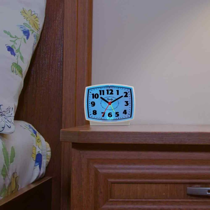 Equity by La Crosse 33100 Electric Silent Analog Alarm Clock - White gallery