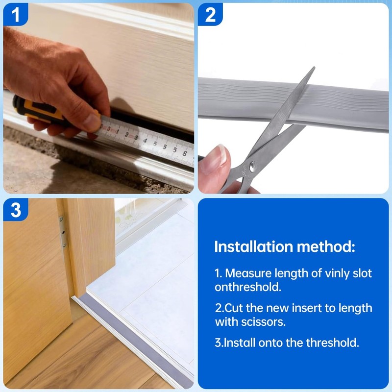 2 PCS 36 Inch Vinyl Insert For Adjustable Aluminum Threshold 15/16 x 3/8 gallery