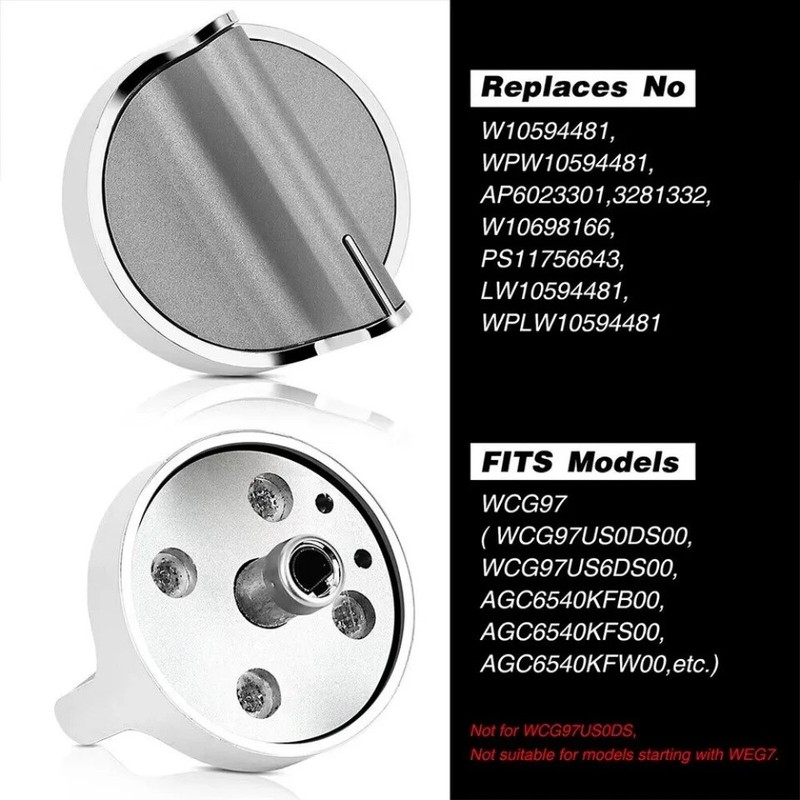 Range Burner Knob For Whirlpool WPW10594481 W10594481 W10698166 gallery