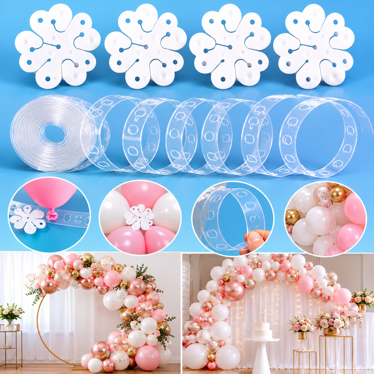 Balloon Arch Strip Garland Chain Decoration Kit for Birthday Wedding Party DIY gallery