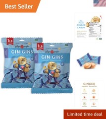 GIN GINS Super Strength Ginger Candy – Individually Wrapped, 2lb Pack