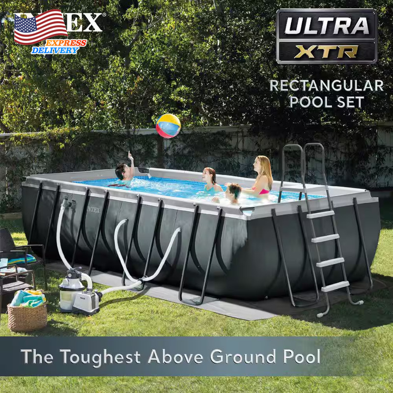 Ultra XTR 18 Ft. X 9 Ft. Rectangular 52" Deep Hard Sided above Ground Pool Set gallery