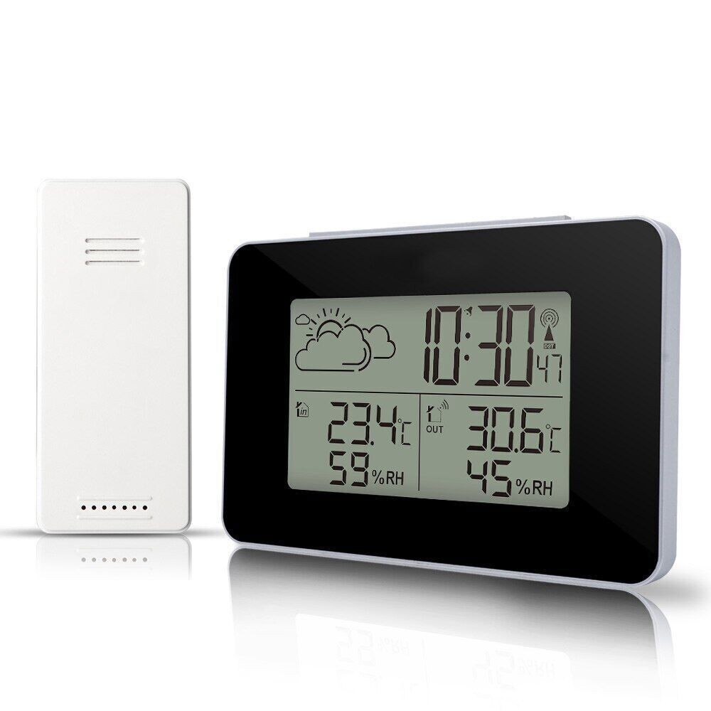 Wireless Indoor & Outdoor Weather Station Clock Calendar Digital LCD Thermometer gallery