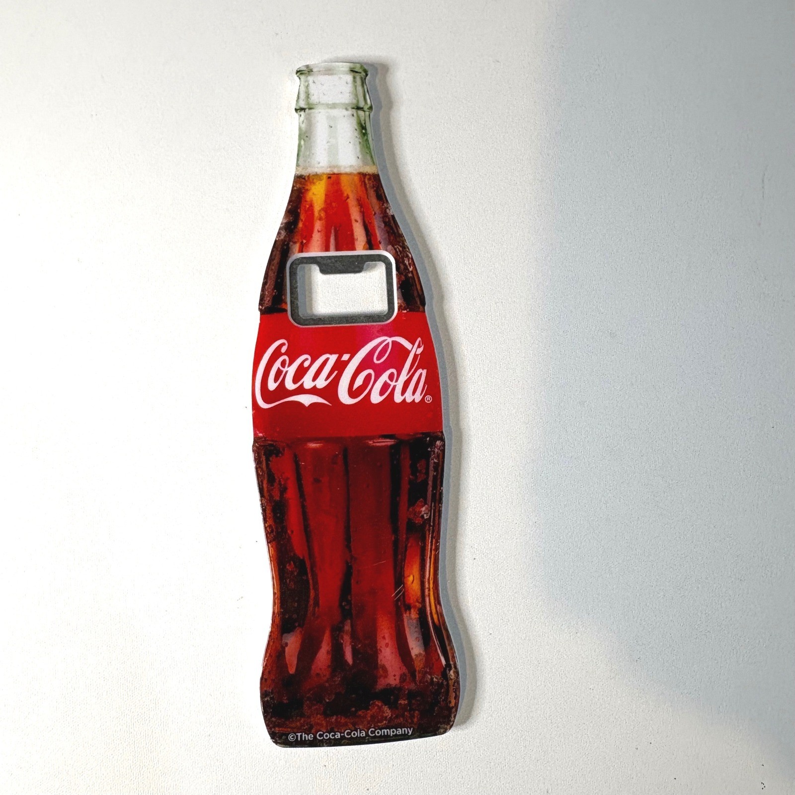 Coca-Cola Bottle Shaped Magnet Bottle Opener Red White Classic Soda Advertising gallery