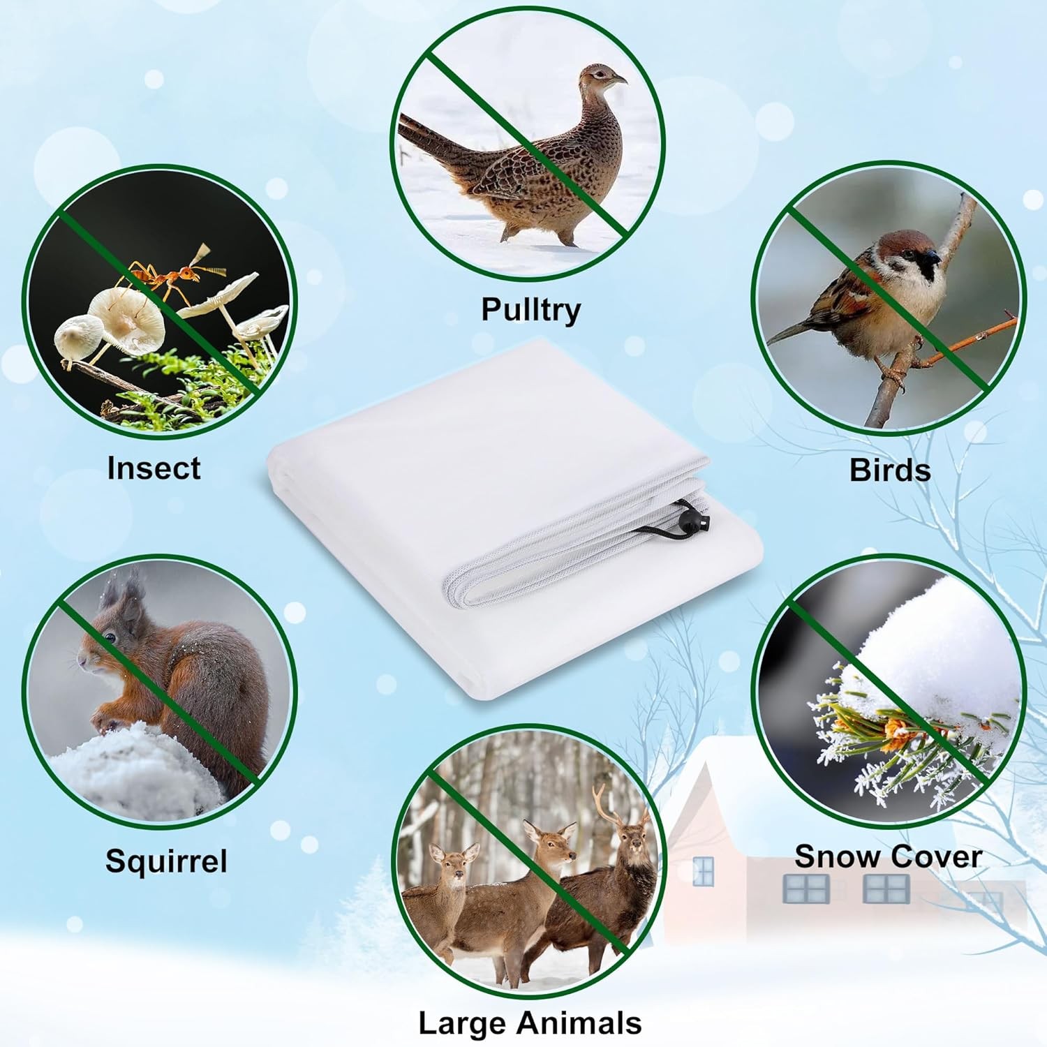 Frost Protection Plant Cover 4Pcs Garden Tree Shrub Zipper Drawstring Vacuum Bag gallery