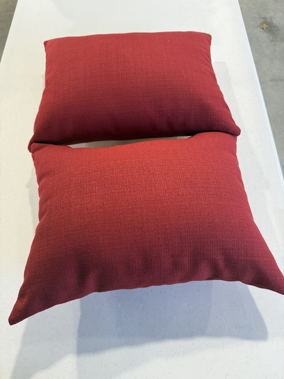Southern Textiles Sunbrella® Lumbar Throw Pillows – 2 Pack (Brick Red) 15" x19" gallery