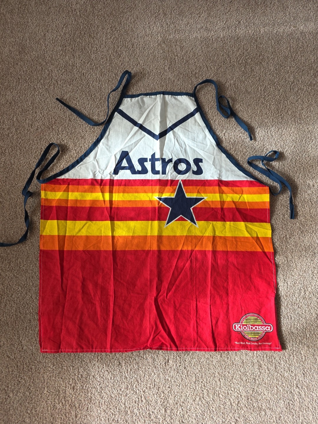 Vintage Logo Houston Astros Baseball Chef Kitchen Grilling Apron Kiolbassa Gift gallery