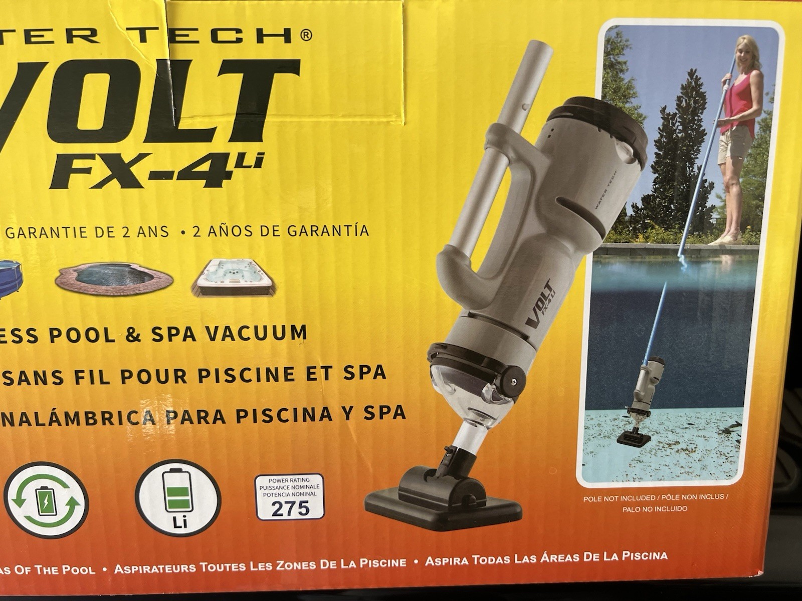 Volt FX-4LI Cordless Pool Spa Vacuum Rechargeable Handheld Cleaner for Swimming gallery