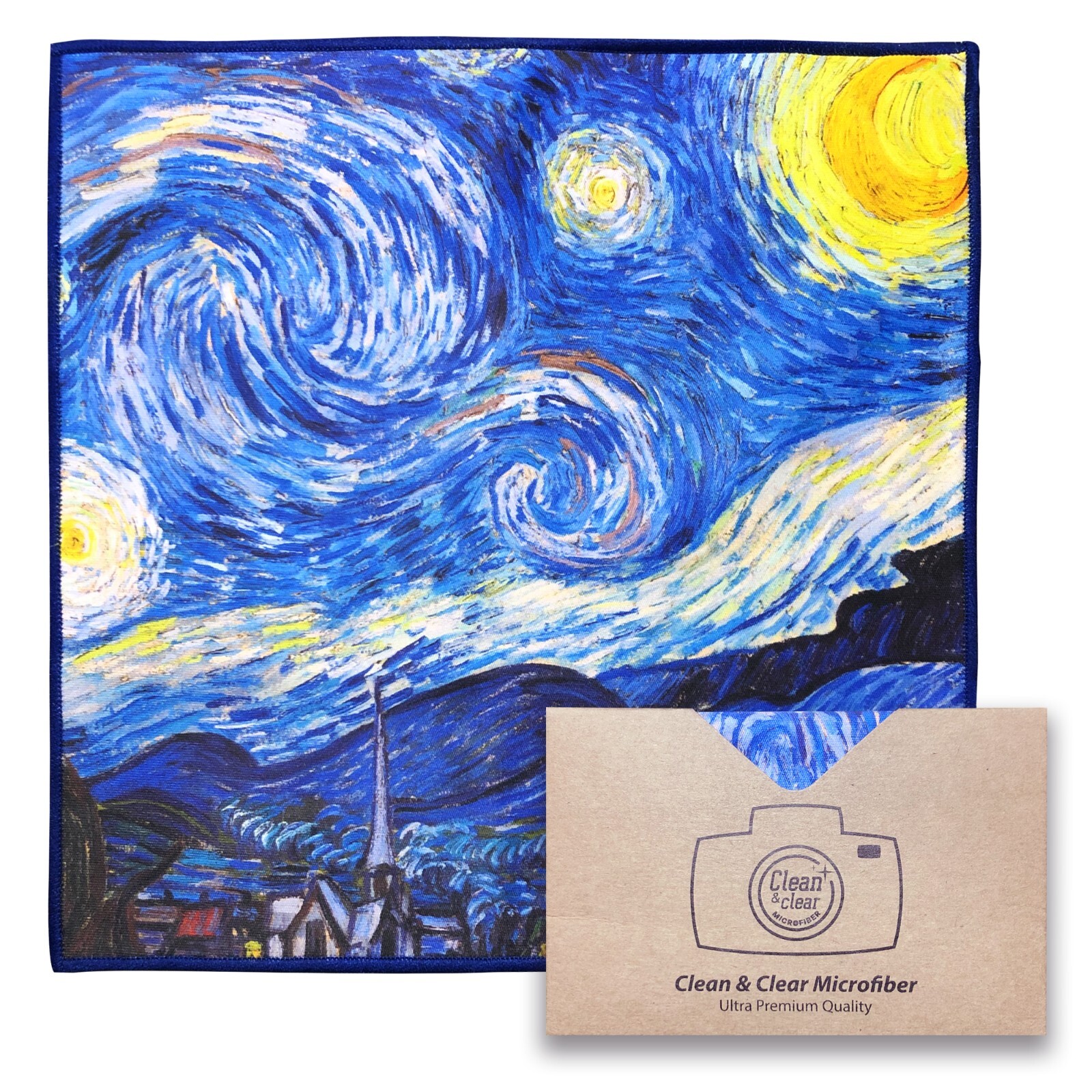 LARGE[4 Pack](Gogh "Starry Night") - ULTRA PREMIUM QUALITY Microfiber Cloths gallery