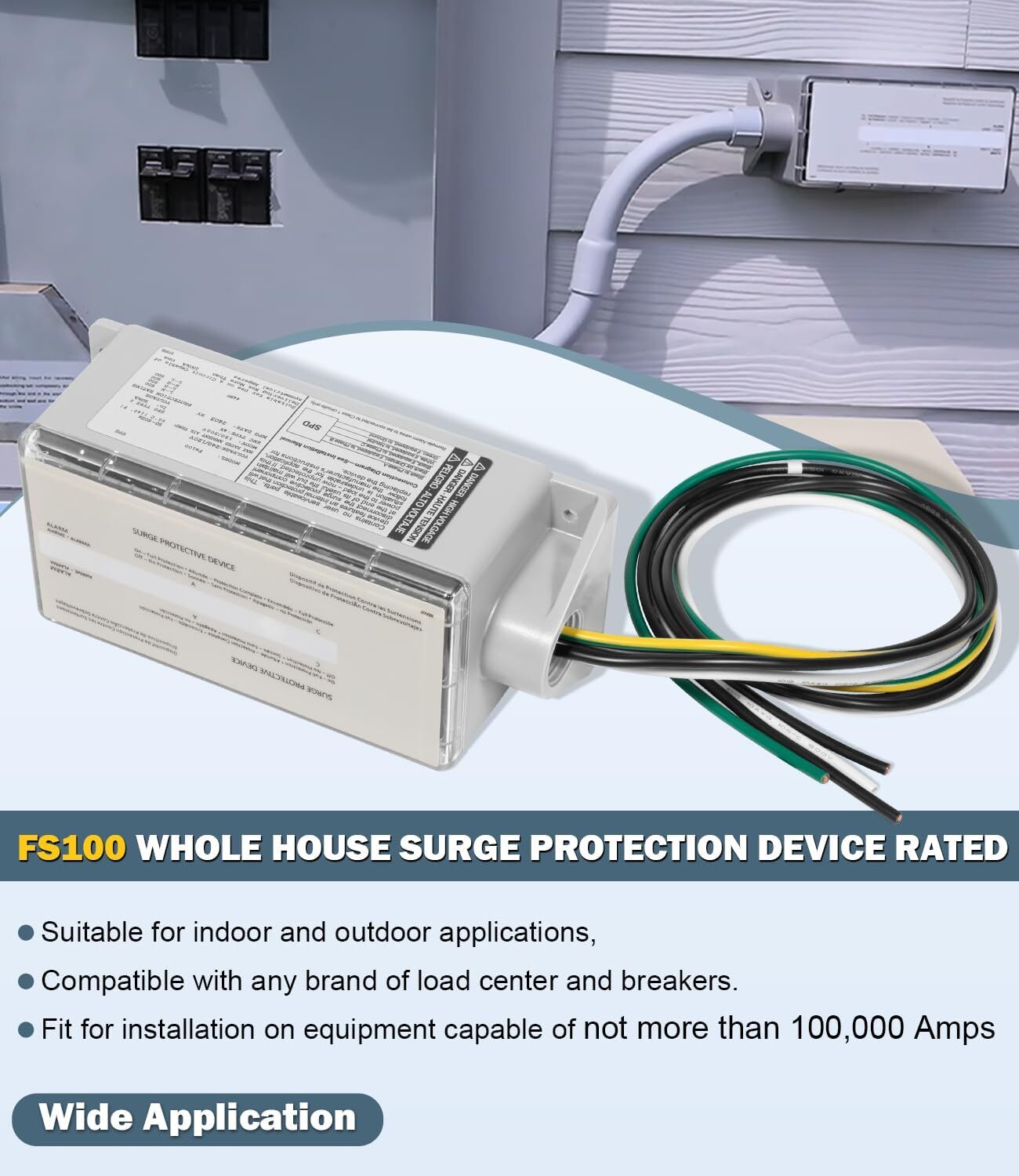 FS100 Whole House Surge Protection Device Rated 100,000 Amps 120/240V gallery