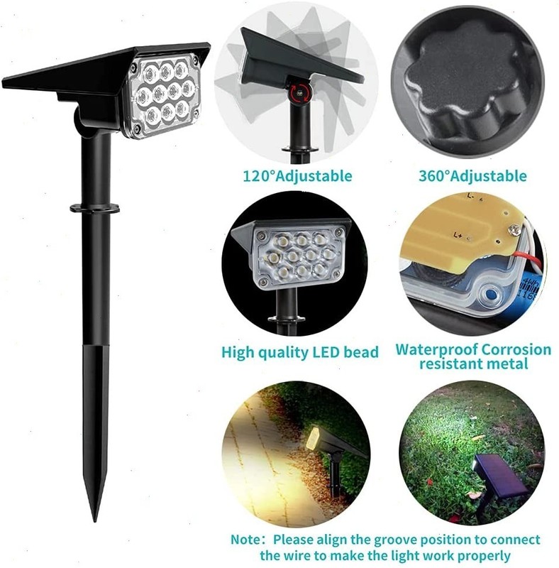LED Solar Spotlight Super Bright Outdoor Garden Driveway Pathway Security Light gallery