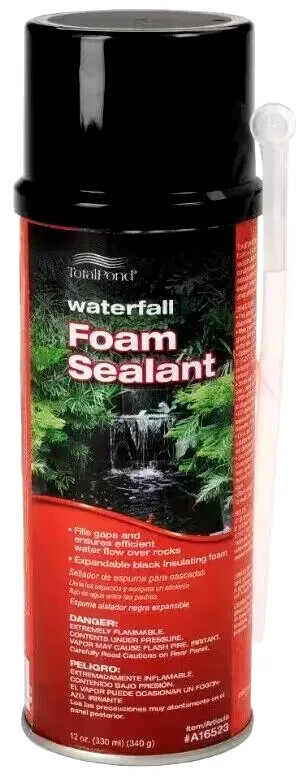 (2 PACK) Totalpond Waterfall Foam Sealant, Black - 12 oz. (2 CANS) gallery