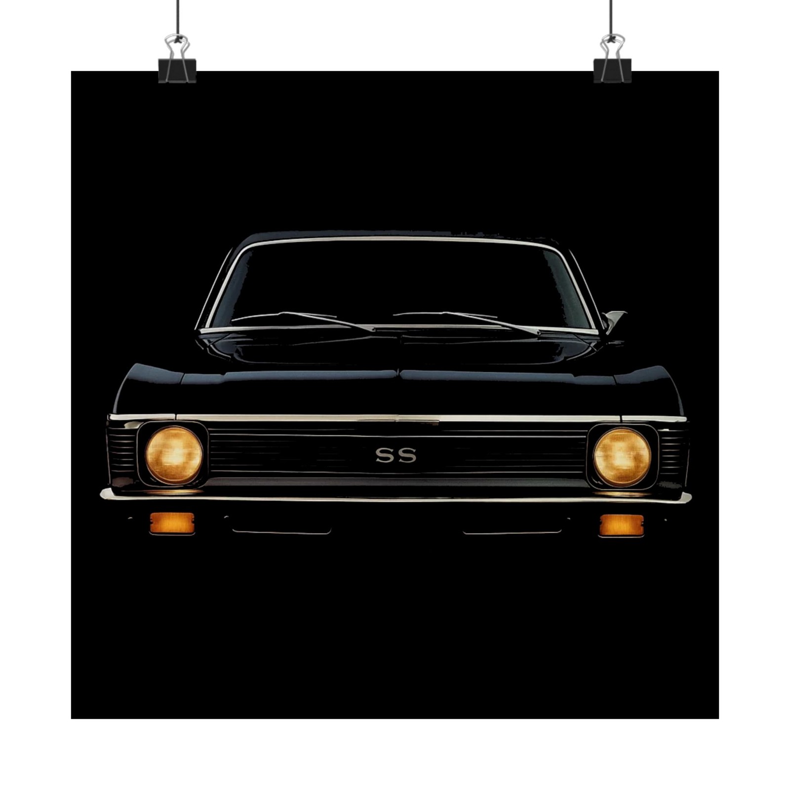 1969 Chevy Nova SS Poster Classic Muscle Car Wall Art Print Vintage Retro Garage gallery