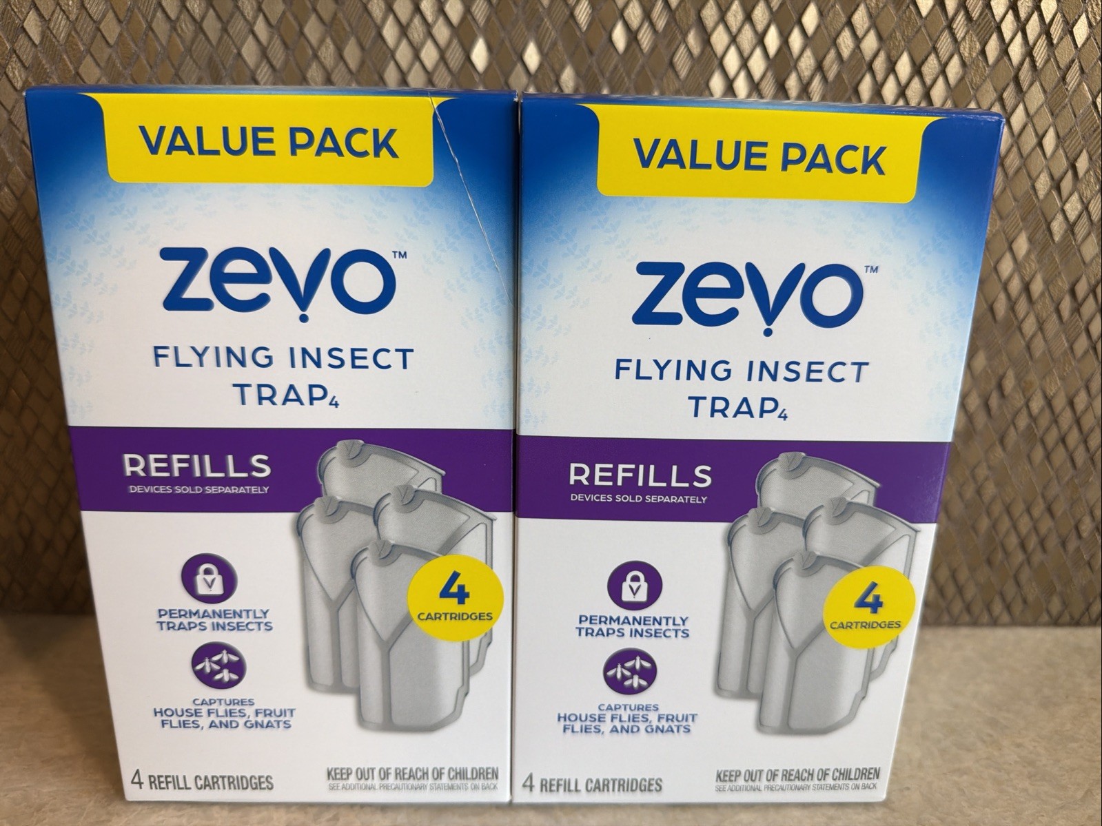 Zevo Flying Insect Trap, Fly Trap Refill Cartridges (4 Cartridges) 2 Pack Bundle gallery