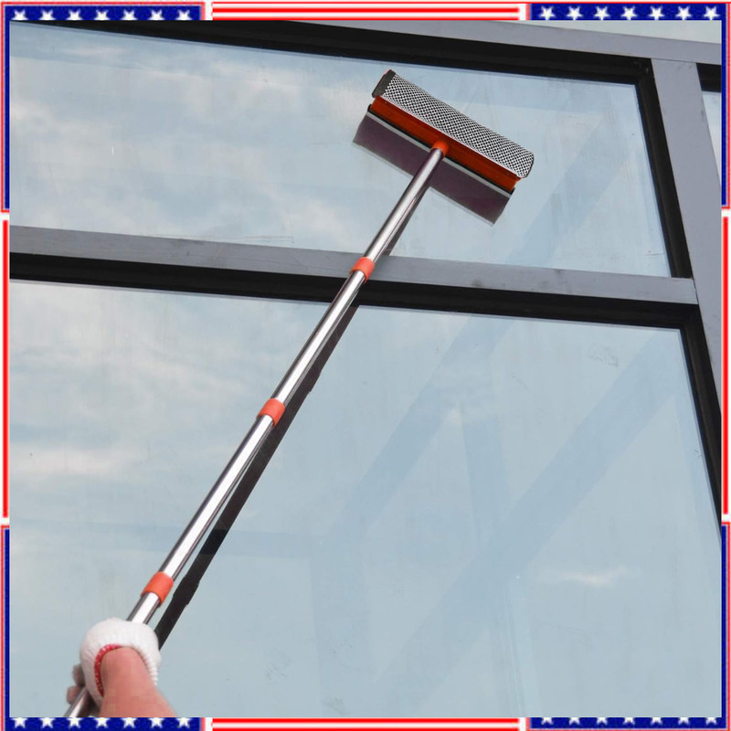 Windshield Cleaner Tool 2 in 1 Car Window Squeegee with Extendable Handle gallery