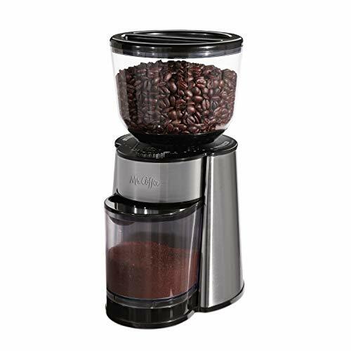Mr. Coffee Automatic Burr Mill Coffee Grinder with 18 Custom Grinders, Silver gallery