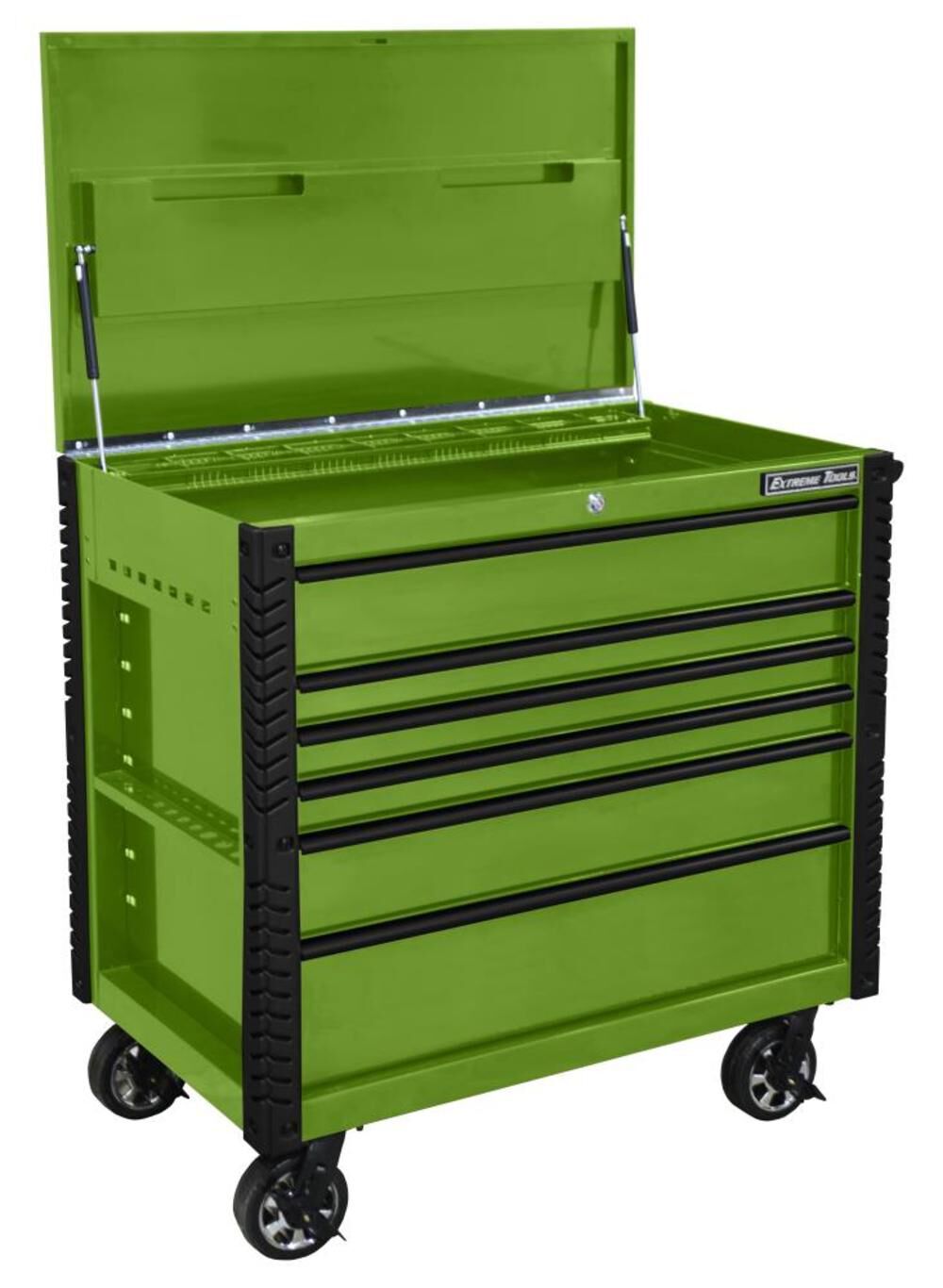Extreme Tools 41In Flip Top Tool Cart Green gallery